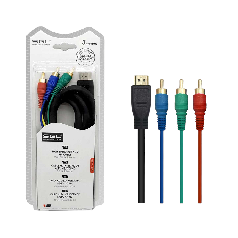 HDMI to RCA cable - 1592-3R - 3m - 095370