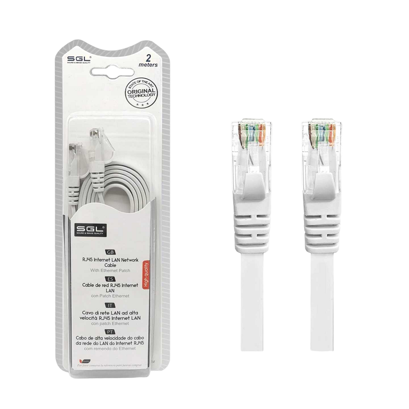 Ethernet network cable - Plate - A8P8C - 2m - 096407