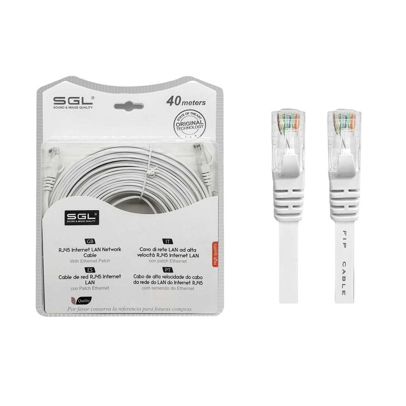 Καλώδιο δικτύου Ethernet - Πλακέ - A8P8C - 40m - 096483 - iThinksmart.gr