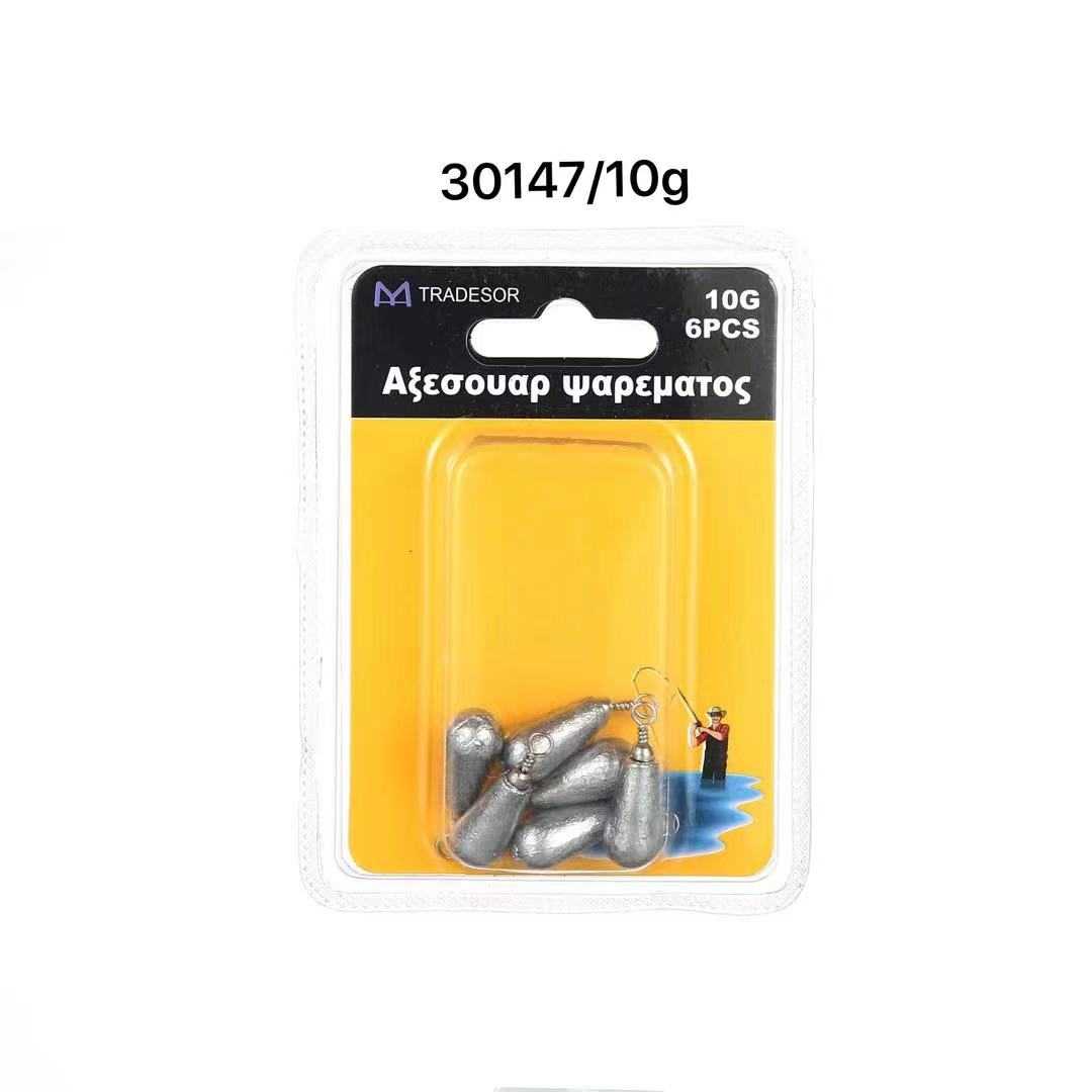 Βαρίδια αλιείας με στριφτάρι - 10g - 6pcs - 30147 - iThinksmart.gr