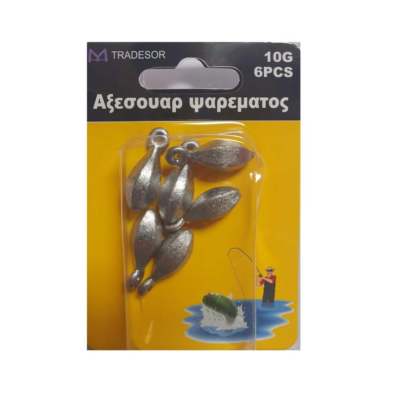 Βαρίδια αλιείας με θηλιά - 10gr - 4pcs - 30163 - iThinksmart.gr