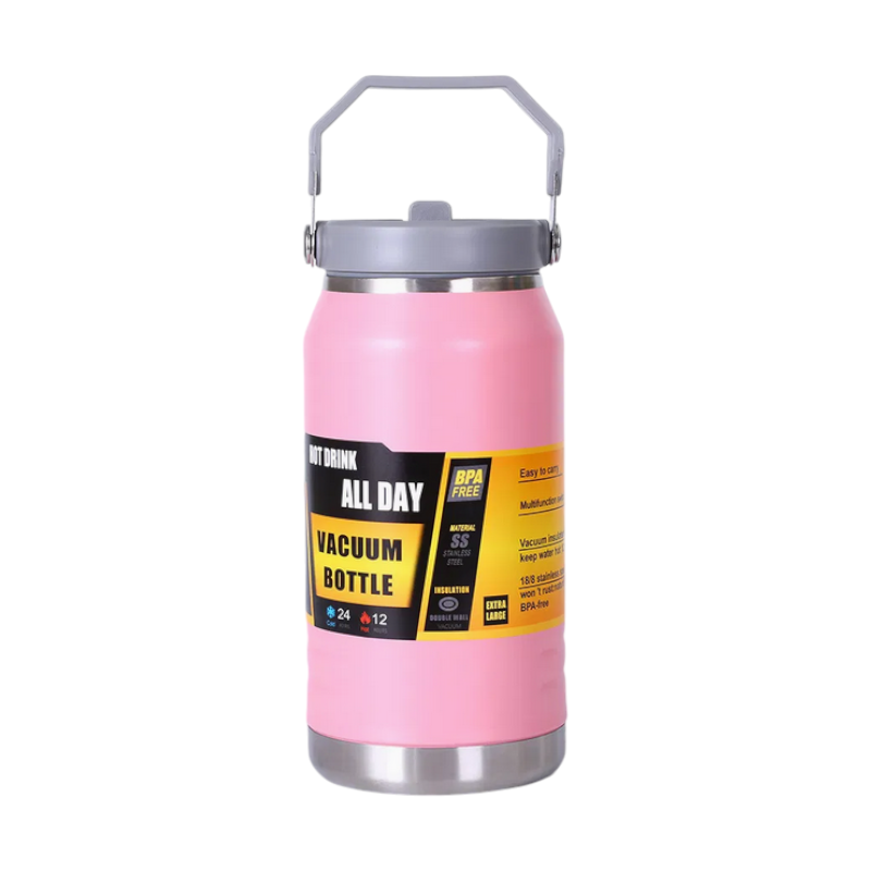 Φορητό παγούρι-θερμός - 1000ml - 123811 - Pink - iThinksmart.gr