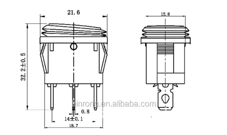 Διακόπτης οχημάτων On/Off - R-F13207B-23-4U - 180940