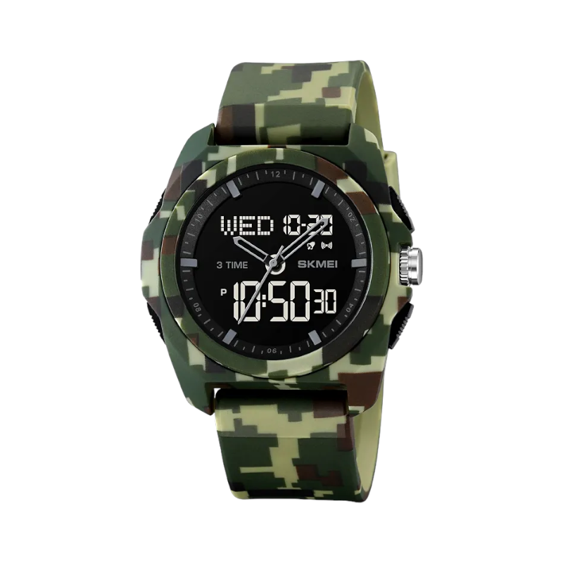 Ψηφιακό/αναλογικό ρολόι χειρός – Skmei - 2199 - Army Green - iThinksmart.gr