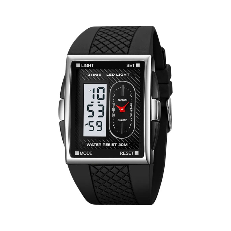 Ψηφιακό/αναλογικό ρολόι χειρός – Skmei - 2213 - Black/Silver/White - iThinksmart.gr