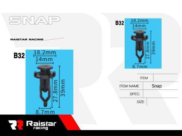 Σετ συνδετήρες αυτοκινήτου - 8pcs - R-F16101-15 - 180857 - iThinksmart.gr