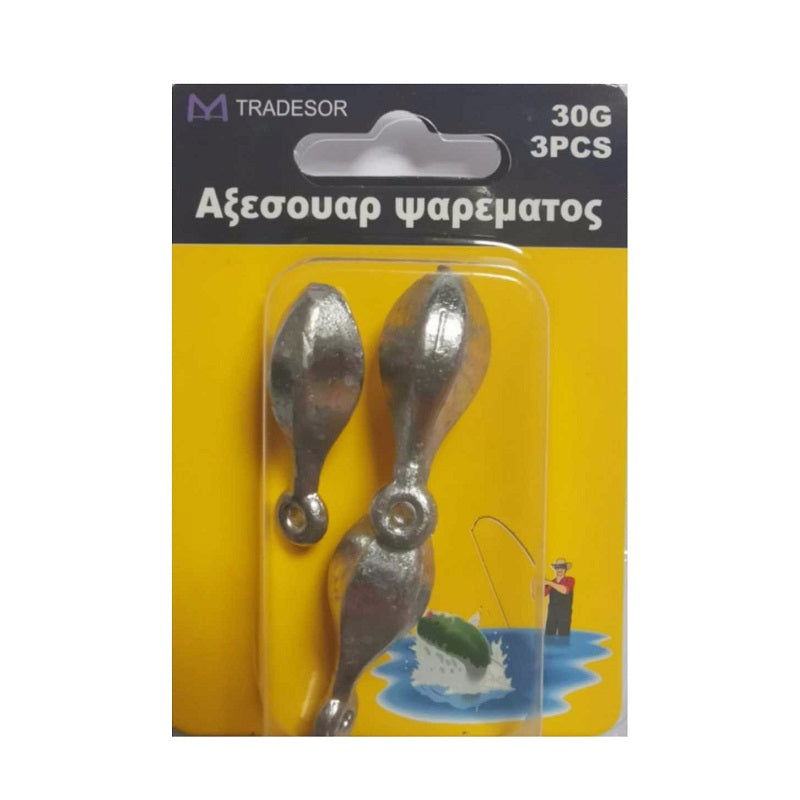 Βαρίδια αλιείας με θηλιά - 60gr - 2pcs - 30168 - iThinksmart.gr