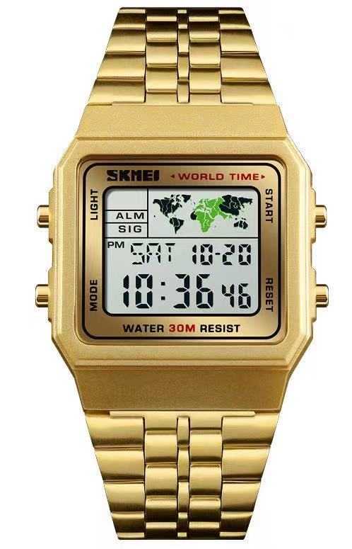 Digital wristwatch – Skmei - 1338 - Gold