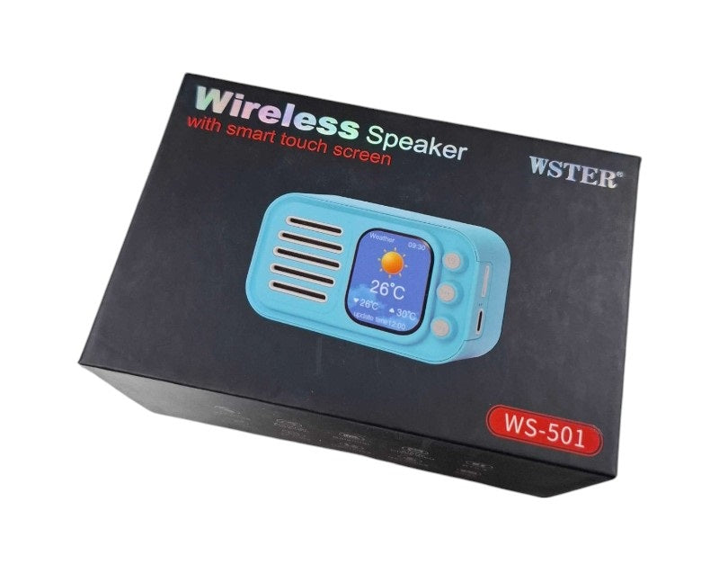 Ασύρματο ηχείο Bluetooth με οθόνη - WS-501 - 811788 - Blue