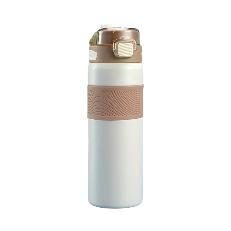 Φορητό παγούρι-θερμός - CF8235 - 600ml - 882355 - White/Brown - iThinksmart.gr