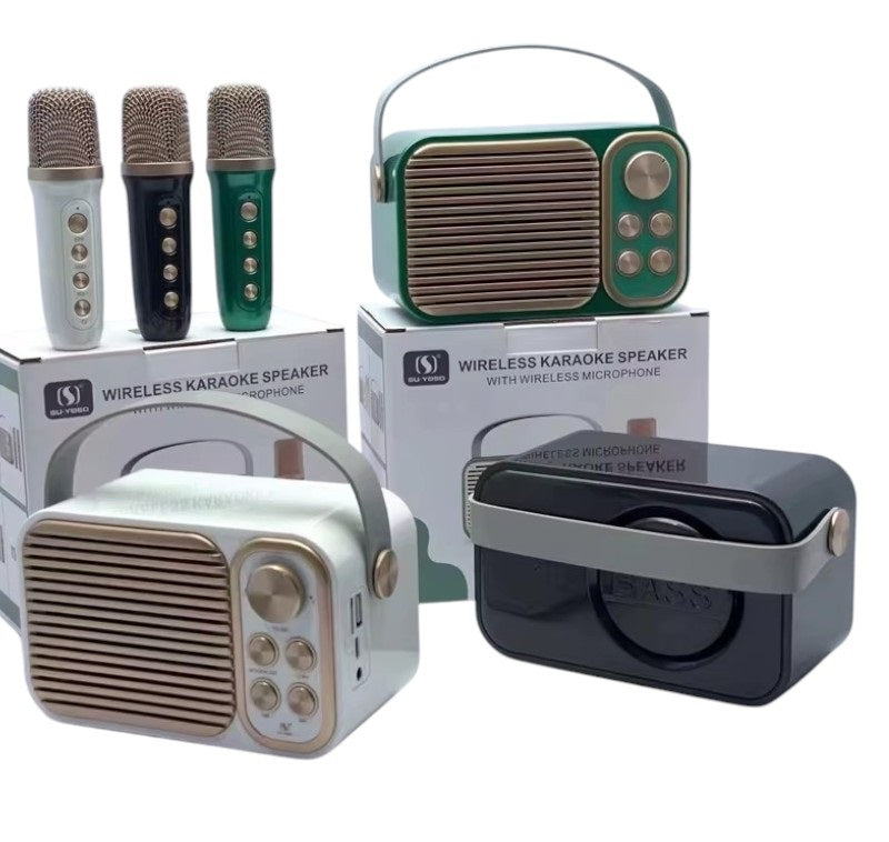 Ασύρματο ηχείο Bluetooth με μικρόφωνο Karaoke - YS-104 - 887295 - Green