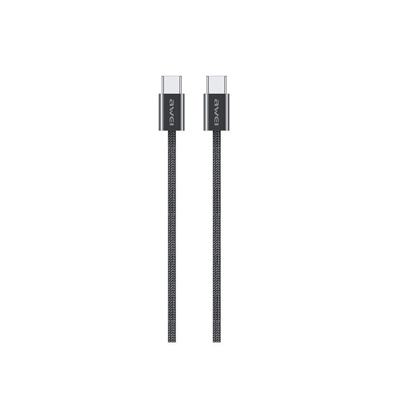 Καλώδιο φόρτισης & data - USB Type-C σε Type-C - CL-219TPC - 60W - AWEI - 887981 - Black - iThinksmart.gr