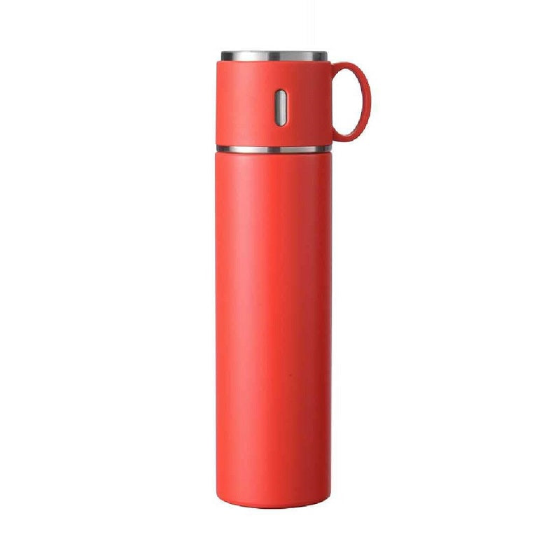 Φορητό παγούρι-θερμός με κούπα - 500ml - 954156 - Red - iThinksmart.gr