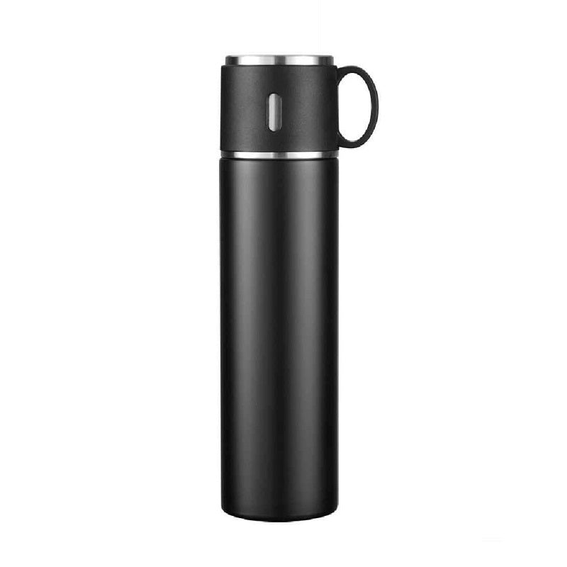 Φορητό παγούρι-θερμός με κούπα - 500ml - 954156 - Black - iThinksmart.gr