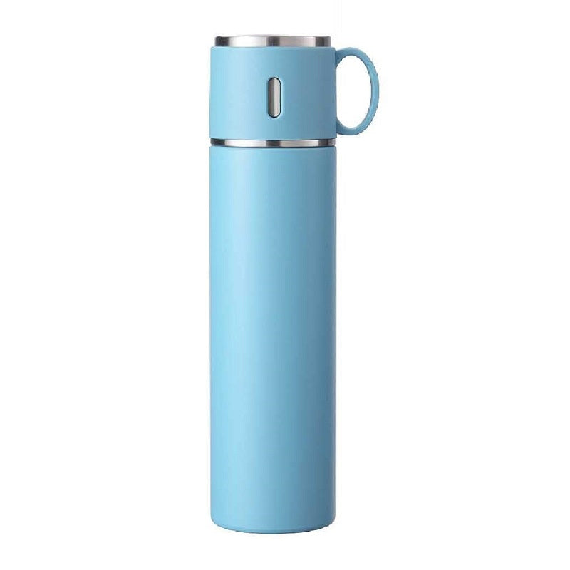 Φορητό παγούρι-θερμός με κούπα - 500ml - 954156 - Blue - iThinksmart.gr