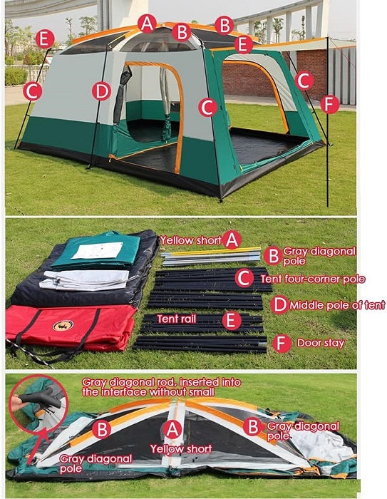 Σκηνή Camping - Δίχωρη - YB3045 - 3.1x2.2x1.9m - 960071 - iThinksmart.gr