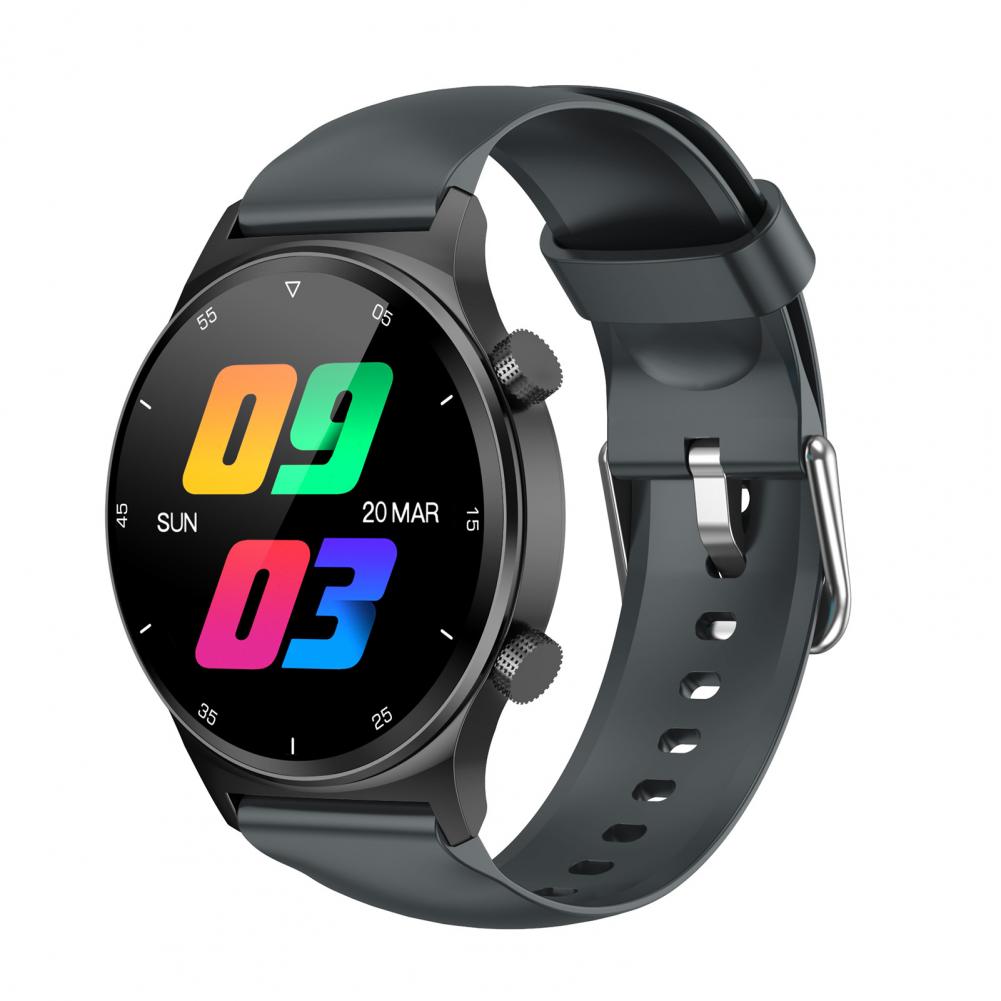 NK09 Smartwatch Στρογγυλό Με Παλμογράφο και Οξύμετρο - Μαύρο - iThinksmart.gr