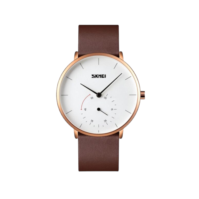 Αναλογικό ρολόι χειρός – Skmei - 9213 - Brown/White - iThinksmart.gr