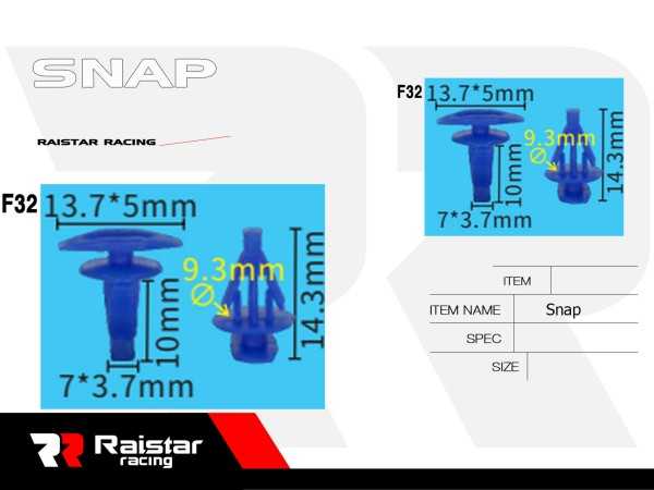 Σετ συνδετήρες αυτοκινήτου - 10pcs - R-F16101-08 - 180867 - iThinksmart.gr