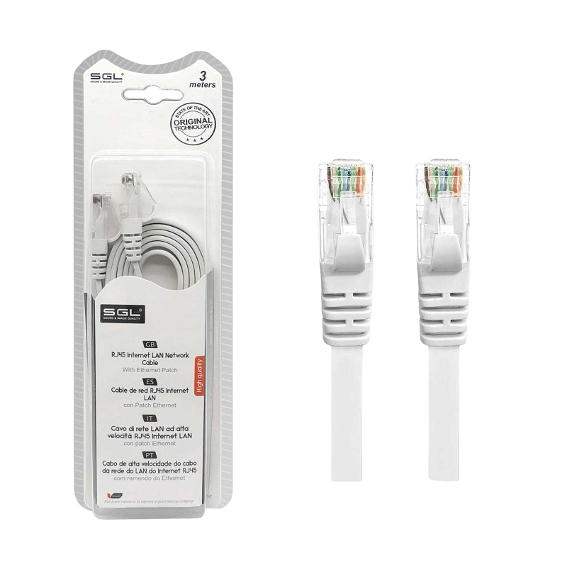 Καλώδιο δικτύου Ethernet - Πλακέ - A8P8C - 3m - 096414 - iThinksmart.gr