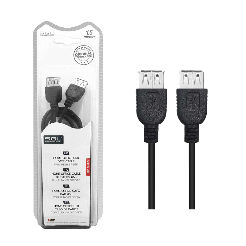 Καλώδιο επέκτασης USB 2.0 - 8S - Female/Female - 1.5m - 097428 - iThinksmart.gr