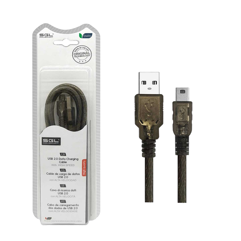 Καλώδιο μεταφοράς δεδομένων - Data - 3S01 - USB-A male/USB Mini male - 5m - 097596 - iThinksmart.gr