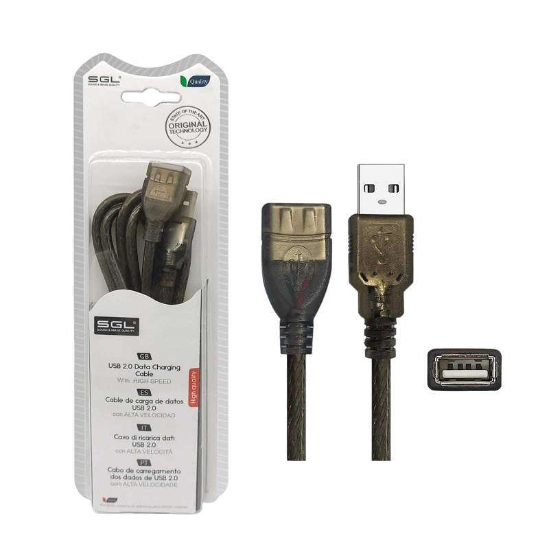 Καλώδιο USB 2.0 - 4S01 - USB-A male/USB-A female - 1.5m - 097602 - iThinksmart.gr