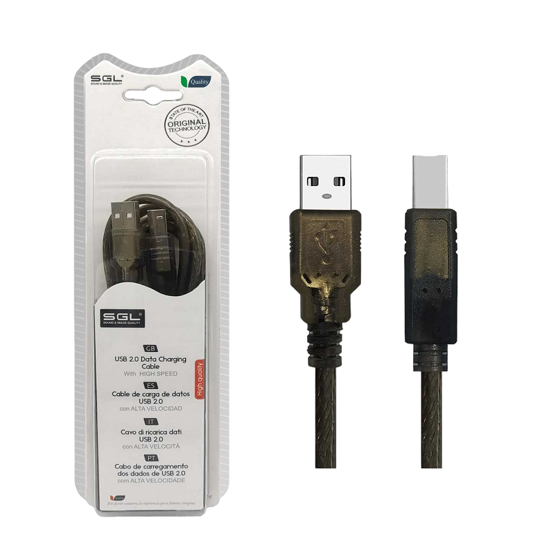 Καλώδιο USB 2.0 - 5S01 - USB-A male/USB-B male - 5m - 097657 - iThinksmart.gr