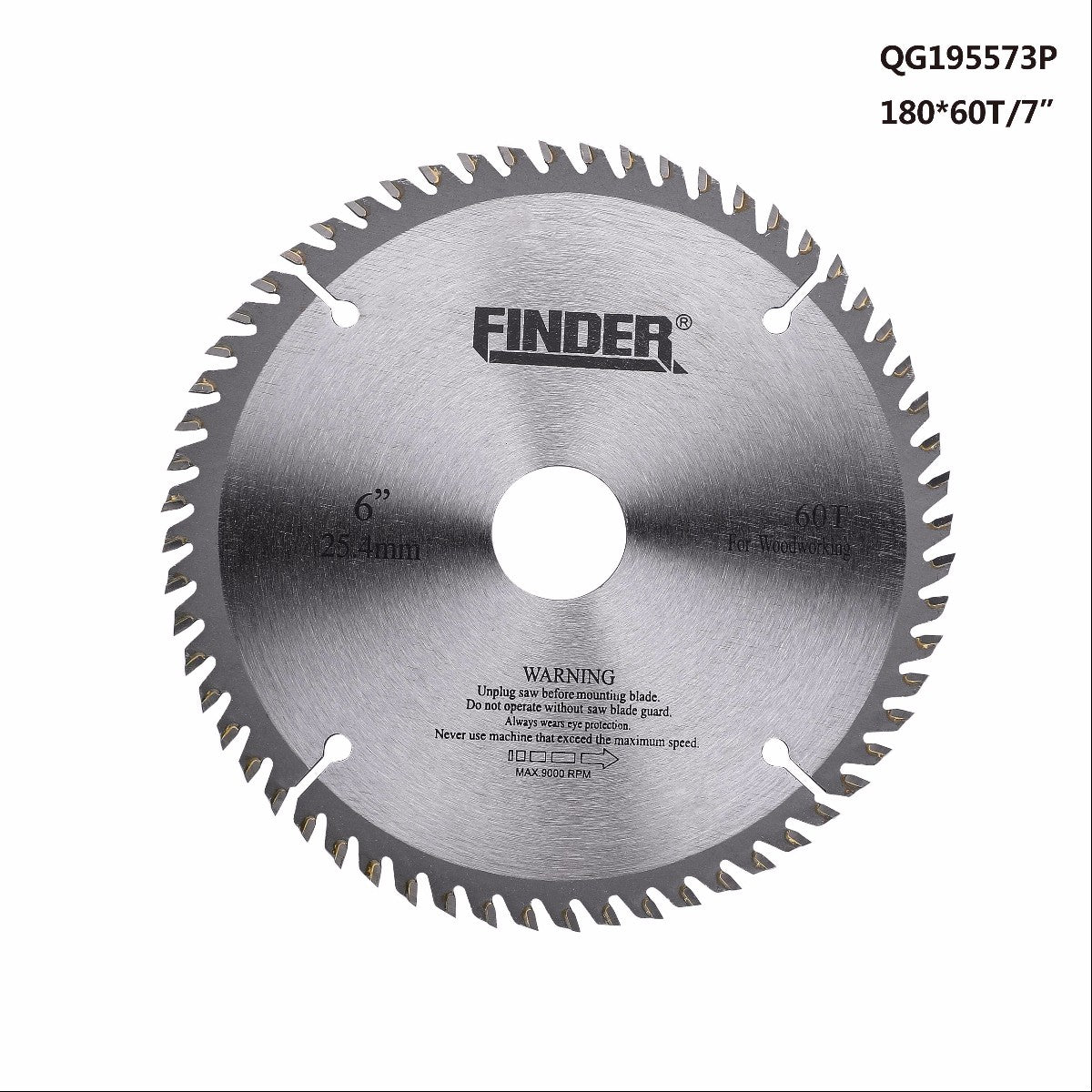 Wood cutting disc - TCT - 7"" - Φ180 - 60T - Finder - 195573