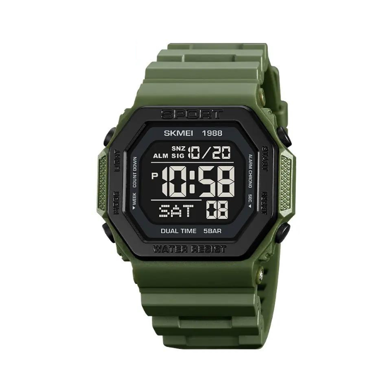 Ψηφιακό ρολόι χειρός – Skmei - 1988 - Army Green - iThinksmart.gr