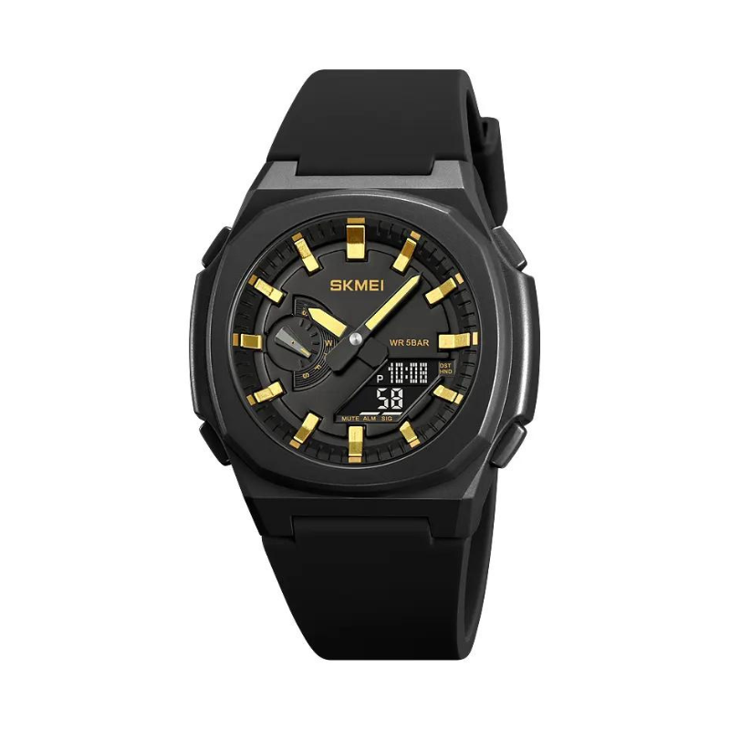 Ψηφιακό/αναλογικό ρολόι χειρός – Skmei - 2091 - Black/Gold - iThinksmart.gr